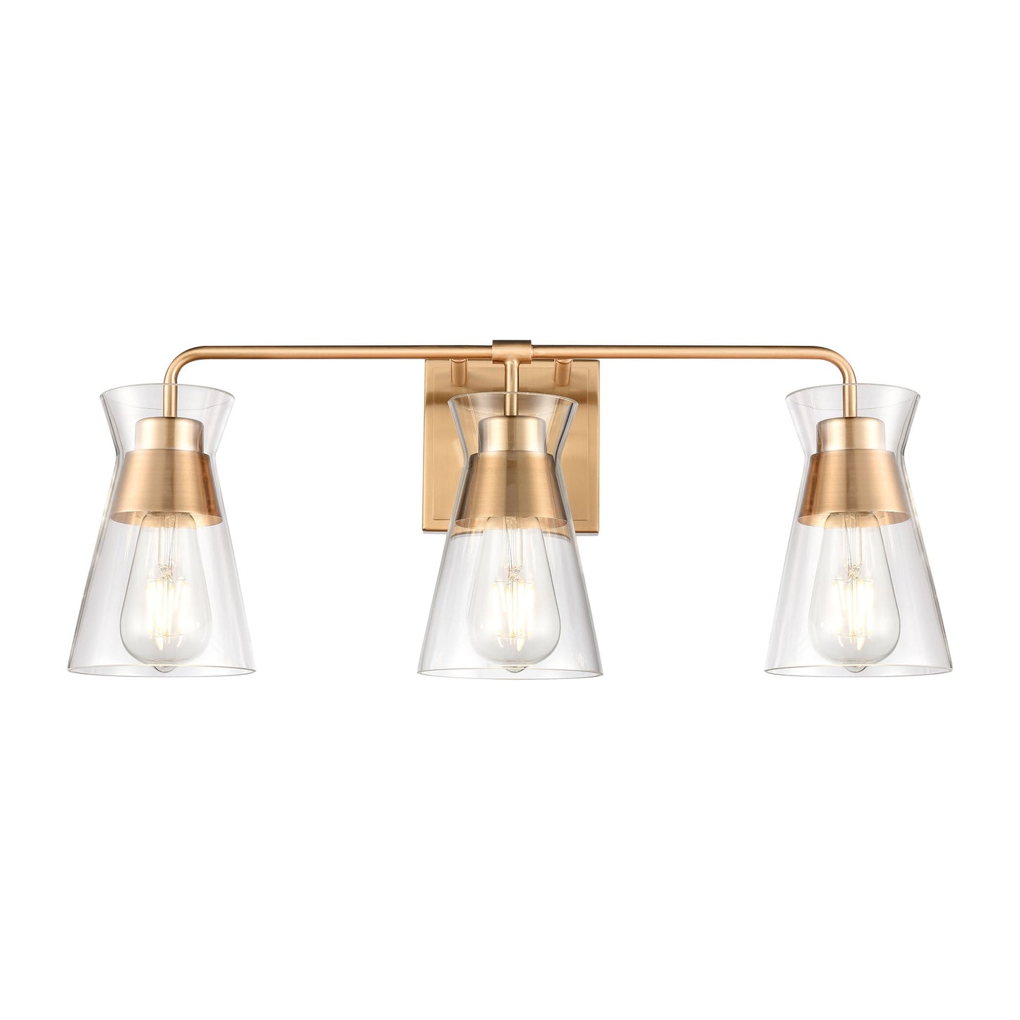 Brookville 3-Light vanity light in Burnished Brass ELK Lighting | Vanity Light | Modishstore