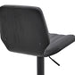 44" Gray Faux Leather And Iron Swivel Adjustable Height Bar Chair By Homeroots | Bar Stools | Modishstore - 8