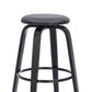 26" Gray Faux Leather Backless Modern Swivel Bar By Homeroots | Bar Stools | Modishstore - 4