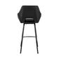 30" Black on Black Faux Leather Comfy Swivel Bar Stool By Homeroots | Bar Stools | Modishstore - 6