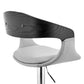 Gray Modern Upholstered & Chrome Base Bar Stool By Homeroots | Bar Stools | Modishstore - 8