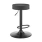 Adjustable Classic Grey Faux Leather Backless Bar Stool By Homeroots