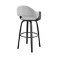 30" Rich Grey Faux Leather Walnut Wood Bar Stool By Homeroots | Bar Stools | Modishstore - 5