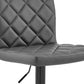 Gray Faux Leather Swivel Adjustable Bar Stool By Homeroots | Bar Stools | Modishstore - 4