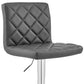 Gray Faux Leather Chrome Base Swivel Adjustable Bar Stool By Homeroots | Bar Stools | Modishstore - 3