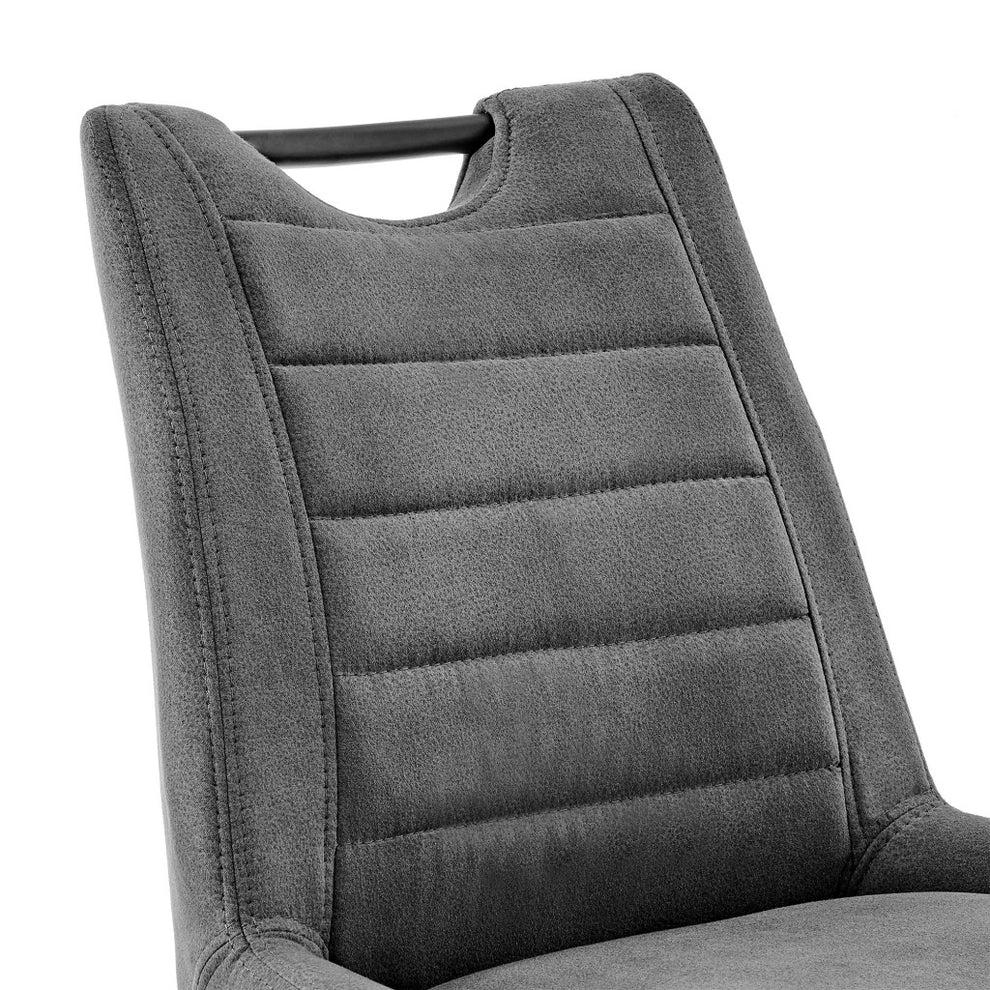 30" Black Fabric and Black Metal Bar Stool By Homeroots | Bar Stools | Modishstore - 7
