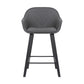 30" Grey Faux Leather Bar Stool with Wooden Frame By Homeroots | Bar Stools | Modishstore - 3