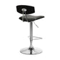 Gray Faux Leather Adjustable Chrome Base Swivel Bar Stool By Homeroots | Bar Stools | Modishstore - 4