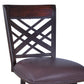 41" Brown Faux Leather And Iron Counter Height Bar Chair By Homeroots