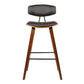 29” Brown Faux Leather Mid Century Modern Bar Stool By Homeroots | Bar Stools | Modishstore - 3