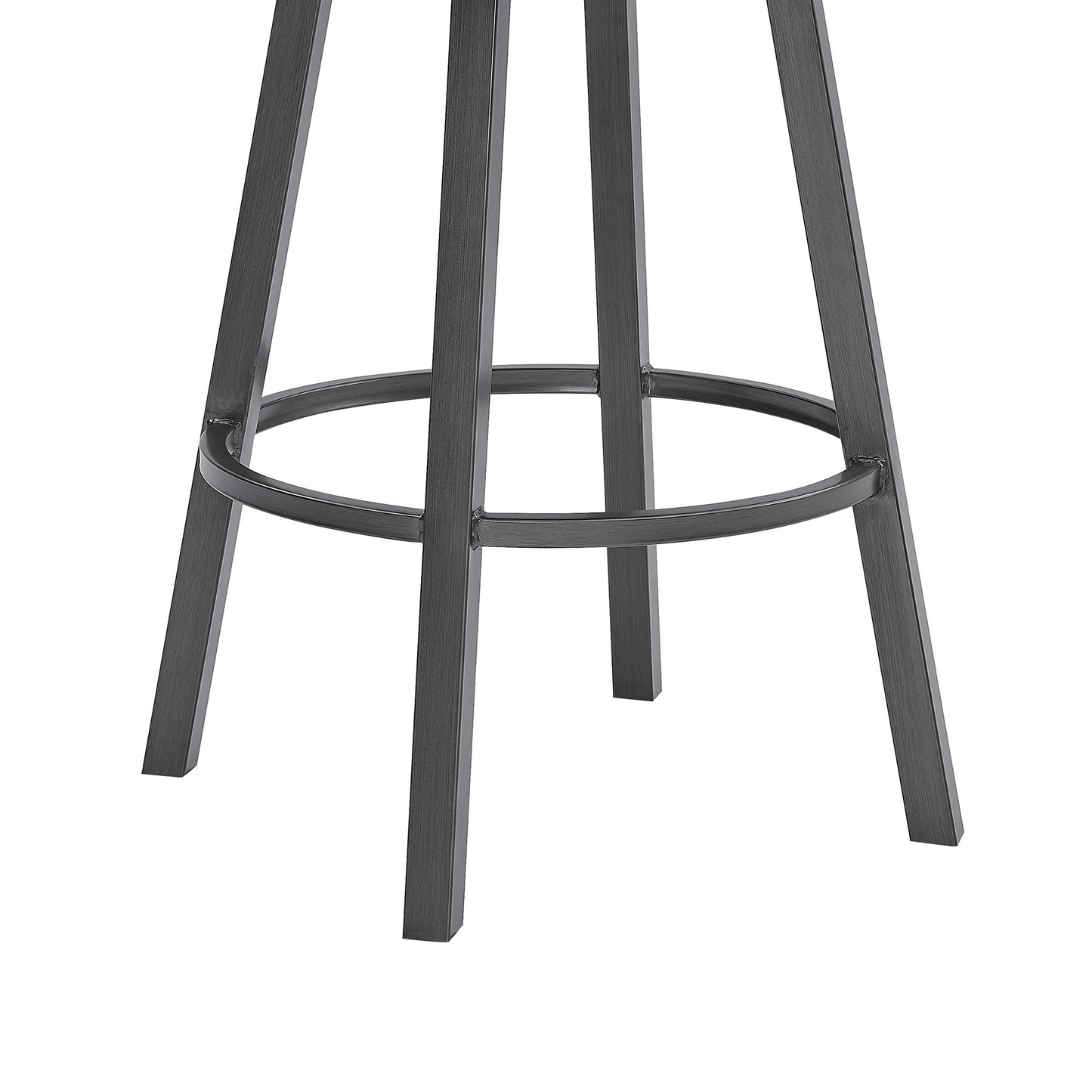 30" Transitional Black Faux Leather Metal Cross Back Bar Stool By Homeroots | Bar Stools | Modishstore - 7