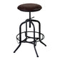 Brown and Black Adjustable Industrial Style Bar Stool By Homeroots | Bar Stools | Modishstore - 2
