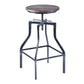 Adjustable Industrial Pine Wood Swivel Bar Stool By Homeroots | Bar Stools | Modishstore - 2