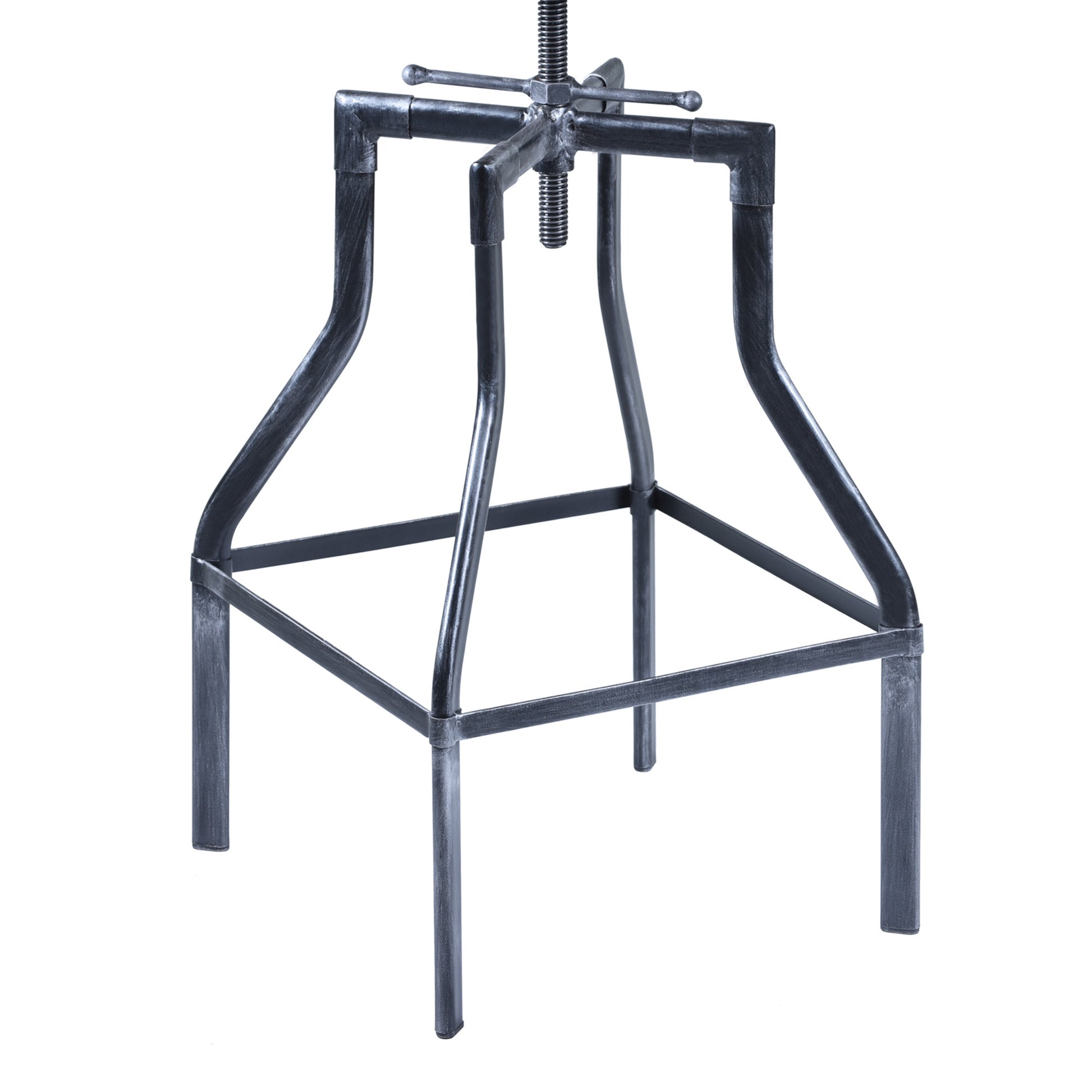 Adjustable Industrial Pine Wood Swivel Bar Stool By Homeroots | Bar Stools | Modishstore - 5