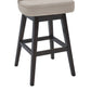 30" Tan Espresso Wood Fabric Swivel Bar Stool By Homeroots | Bar Stools | Modishstore - 7