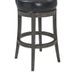26" Brown Onyx Faux Leather Swivel Wood Counter Stool By Homeroots | Bar Stools | Modishstore - 7