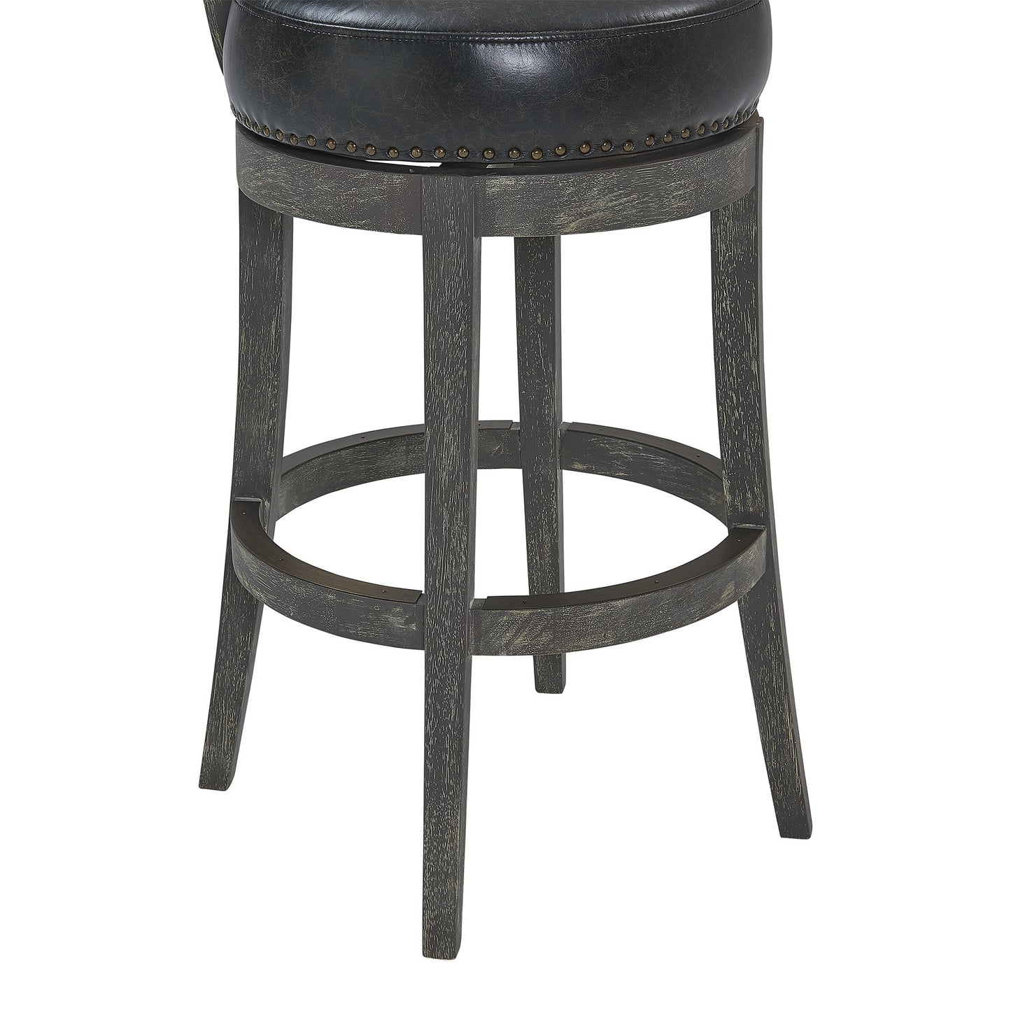 30" Brown Onyx Faux Leather Swivel Counter Stool By Homeroots | Bar Stools | Modishstore - 7