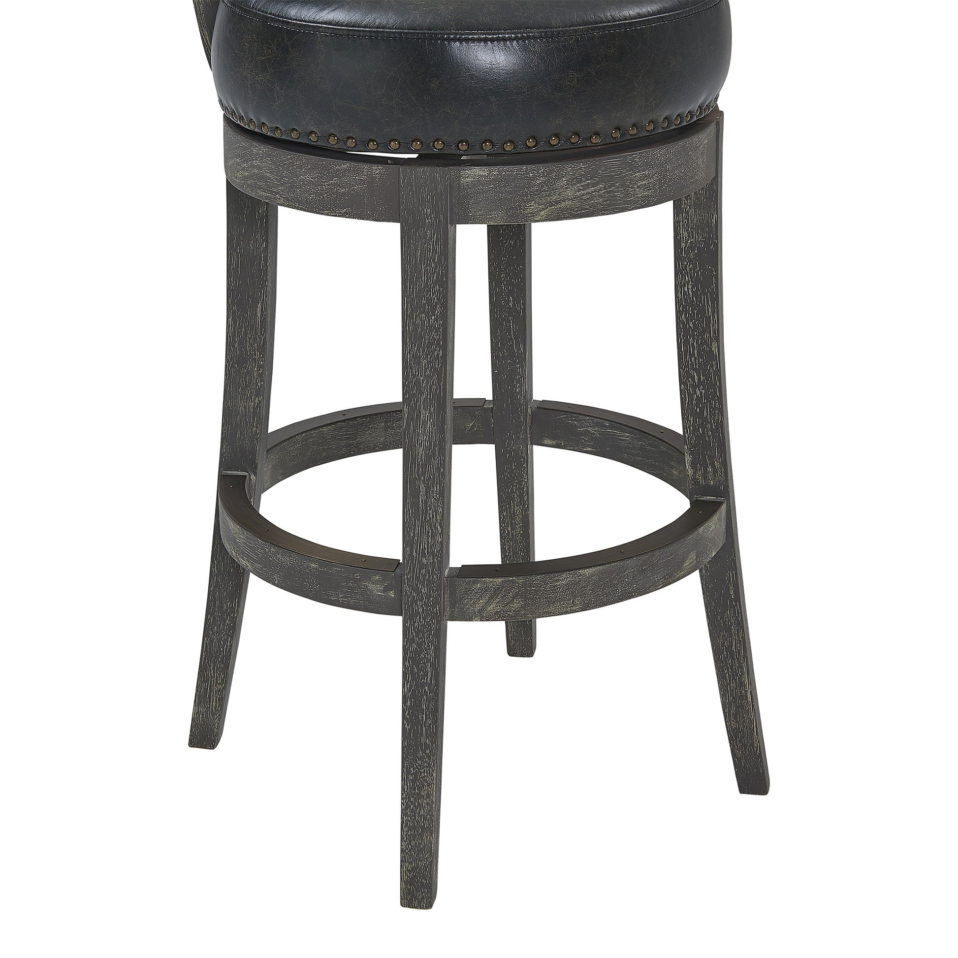 30" Brown Onyx Faux Leather Swivel Counter Stool By Homeroots | Bar Stools | Modishstore - 7