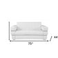 75" White And Silver Italian Leather Love Seat By Homeroots | Loveseats | Modishstore - 7