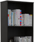 Sleek and Modern Black Wengue Living Room Bookcase By Homeroots | Bookcases | Modishstore - 5