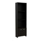Sleek and Modern Black Wengue Living Room Bookcase By Homeroots | Bookcases | Modishstore - 6