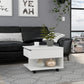 22" White Manufactured Wood Rectangular Lift Top Coffee Table With Drawer By Homeroots | Coffee Tables | Modishstore