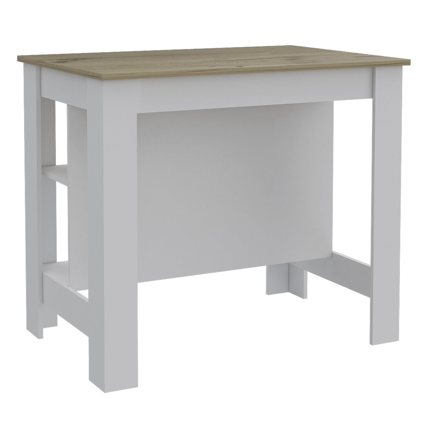 Modern White and Light Oak Kitchen Island By Homeroots | Kitchen Carts | Modishstore - 4