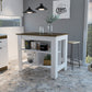 Modern White and Caramel Kitchen Island By Homeroots | Kitchen Carts | Modishstore