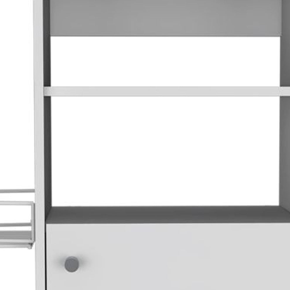 Contemporary White Rolling Kitchen Cart By Homeroots | Kitchen Carts | Modishstore - 5