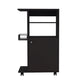 Contemporary Black Rolling Kitchen Cart By Homeroots | Kitchen Carts | Modishstore - 2