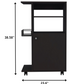 Contemporary Black Rolling Kitchen Cart By Homeroots | Kitchen Carts | Modishstore - 4