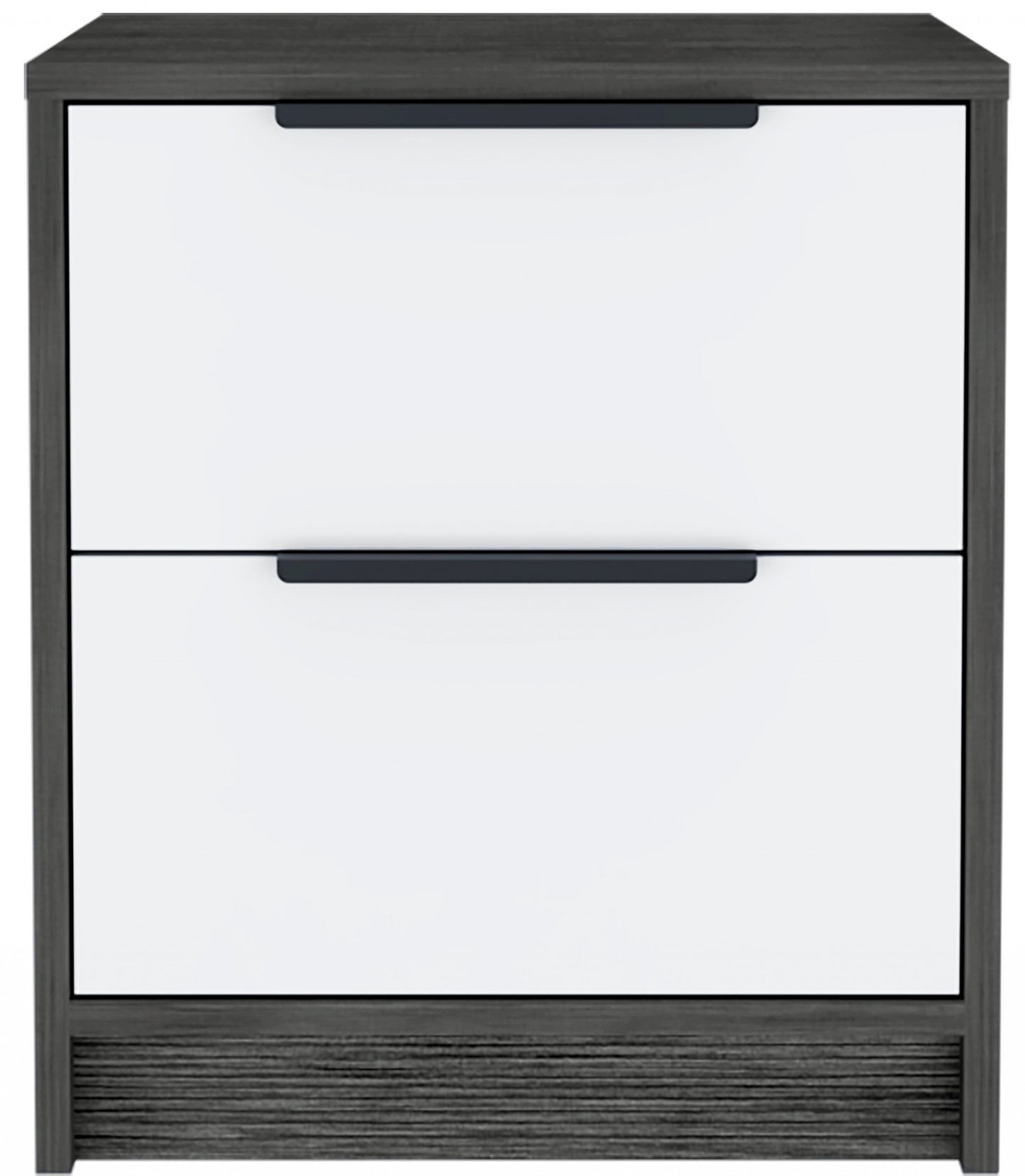 Stylish Smokey Oak and White Two Drawer Nightstand By Homeroots | Nightstands | Modishstore - 2