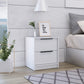 Stylish White Two Drawer Nightstand By Homeroots | Nightstands | Modishstore