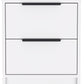 Stylish White Two Drawer Nightstand By Homeroots | Nightstands | Modishstore - 2