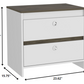 Modern and Minimalist White and Dark Brown Board Nightstand By Homeroots | Nightstands | Modishstore - 4