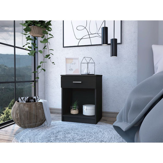 Modern and Eco Black Bed and Bath Nightstand By Homeroots | Nightstands | Modishstore
