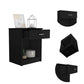 Modern and Eco Black Bed and Bath Nightstand By Homeroots | Nightstands | Modishstore - 3