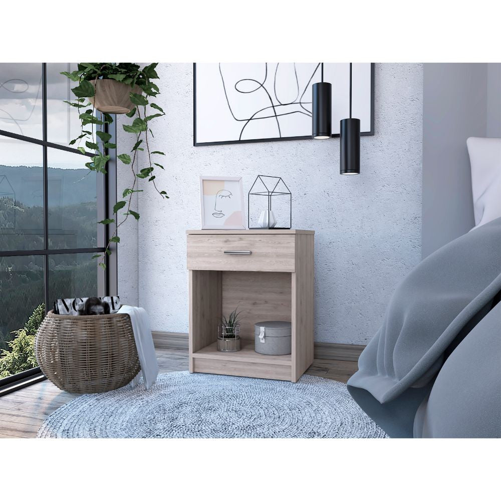 Sophisticated and Stylish Light Grey Eco Nightstand By Homeroots | Nightstands | Modishstore