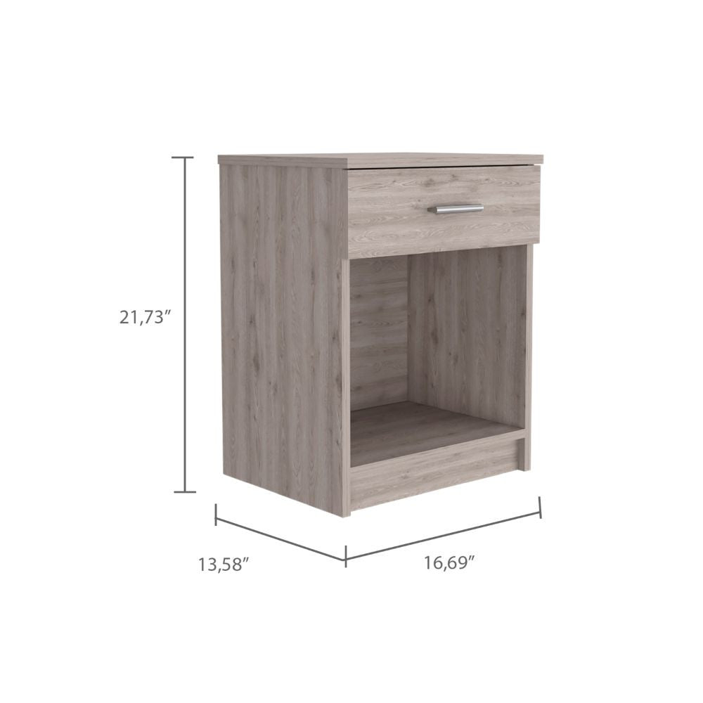 Sophisticated and Stylish Light Grey Eco Nightstand By Homeroots | Nightstands | Modishstore - 4