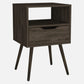 Modern Dark Walnut Bedroom Nightstand By Homeroots | Nightstands | Modishstore - 2