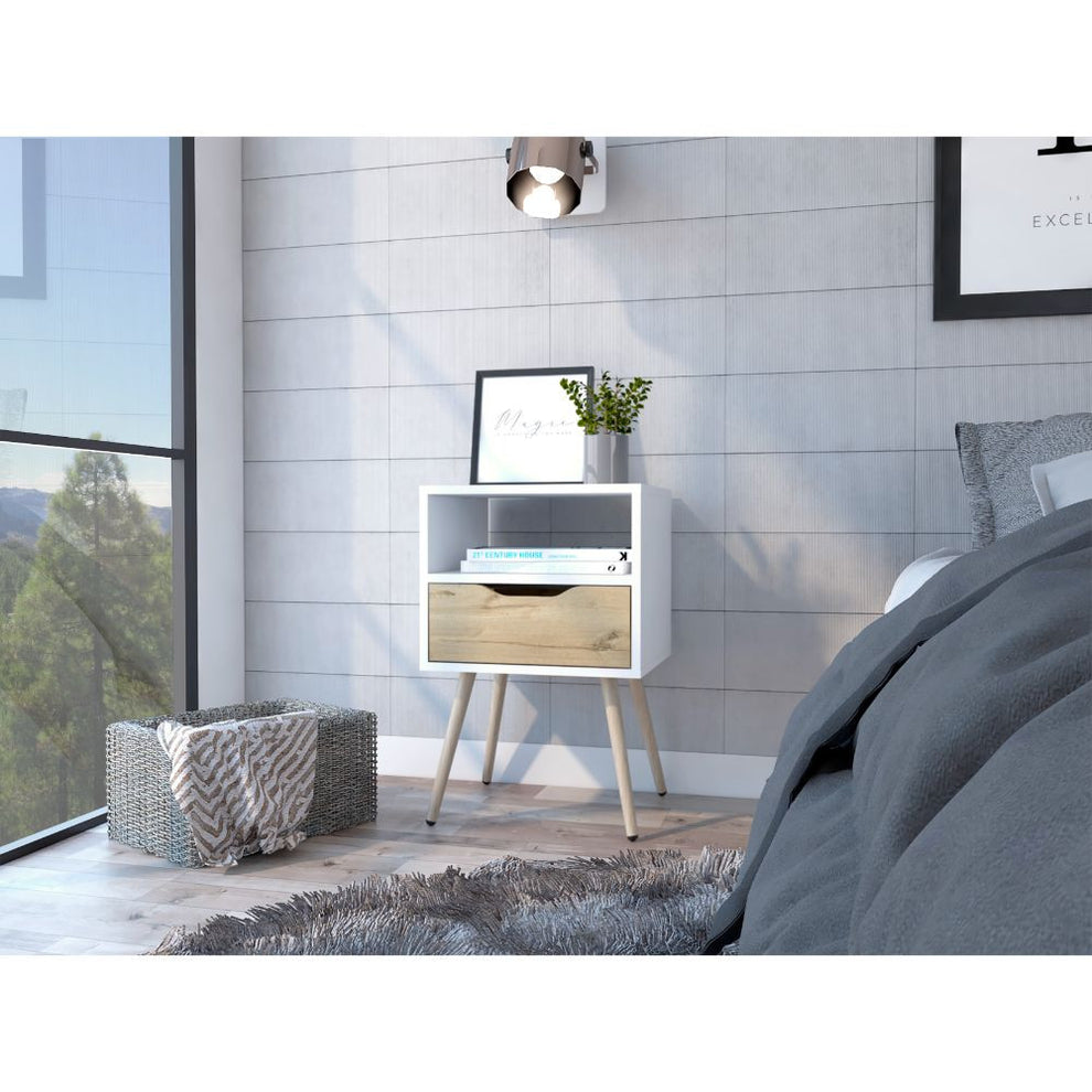Modern Dark Walnut Bedroom Nightstand By Homeroots | Nightstands | Modishstore - 9