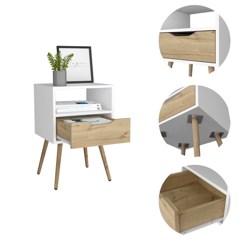 Modern Dark Walnut Bedroom Nightstand By Homeroots | Nightstands | Modishstore - 11