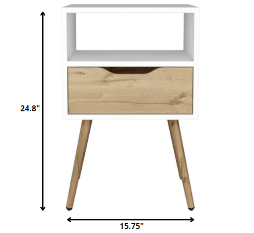 Modern Dark Walnut Bedroom Nightstand By Homeroots | Nightstands | Modishstore - 12