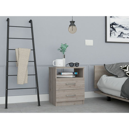 Modern and Stylish Light Grey Particle Bedroom Nightstand By Homeroots | Nightstands | Modishstore
