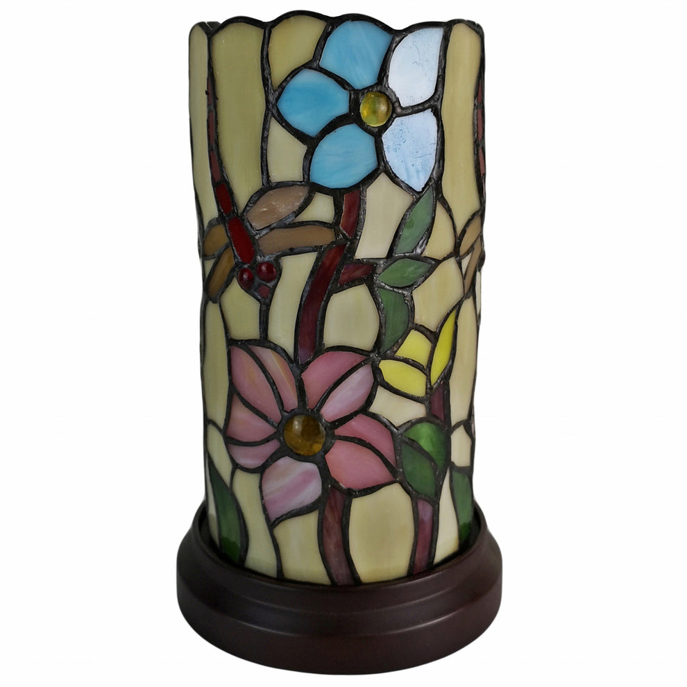 11" Tiffany Style Red Dragonfly Accent Table Lamp By Homeroots | Table Lamps | Modishstore - 2