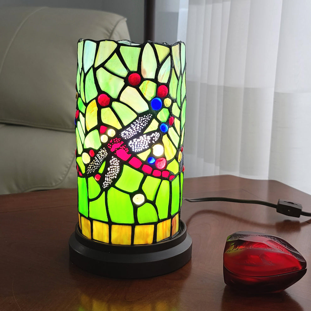 11" Tiffany Style Red Tulips Accent Table Lamp By Homeroots | Table Lamps | Modishstore - 4