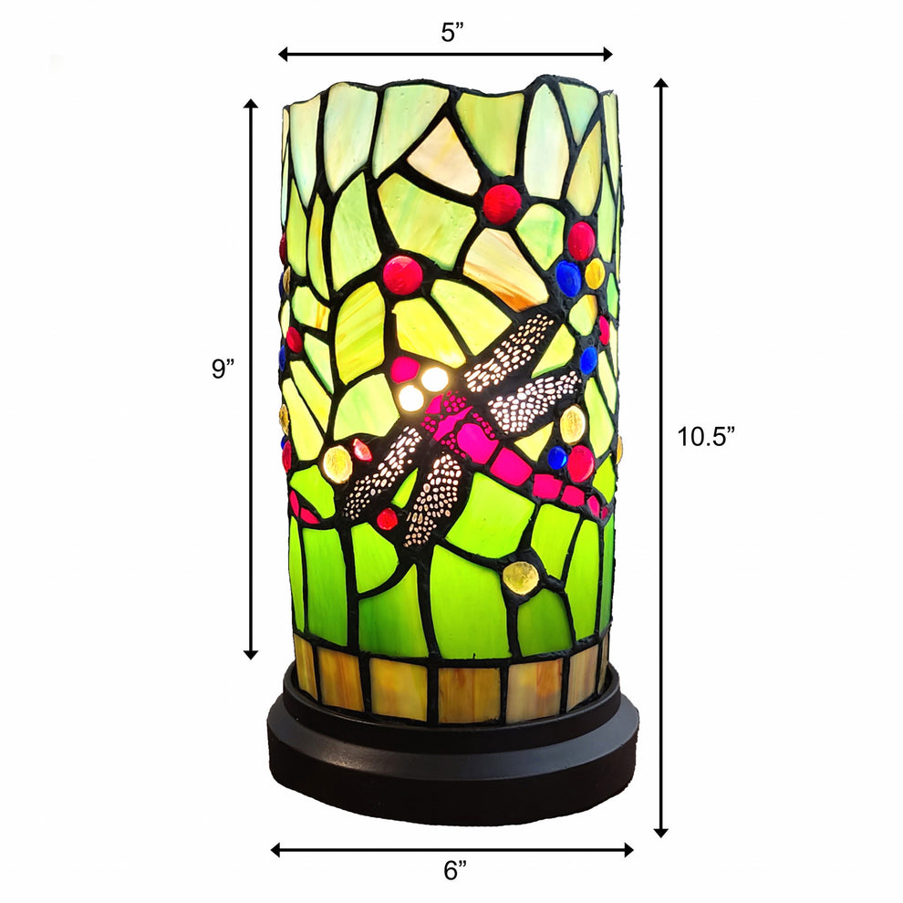 11" Tiffany Style Red Tulips Accent Table Lamp By Homeroots | Table Lamps | Modishstore - 5