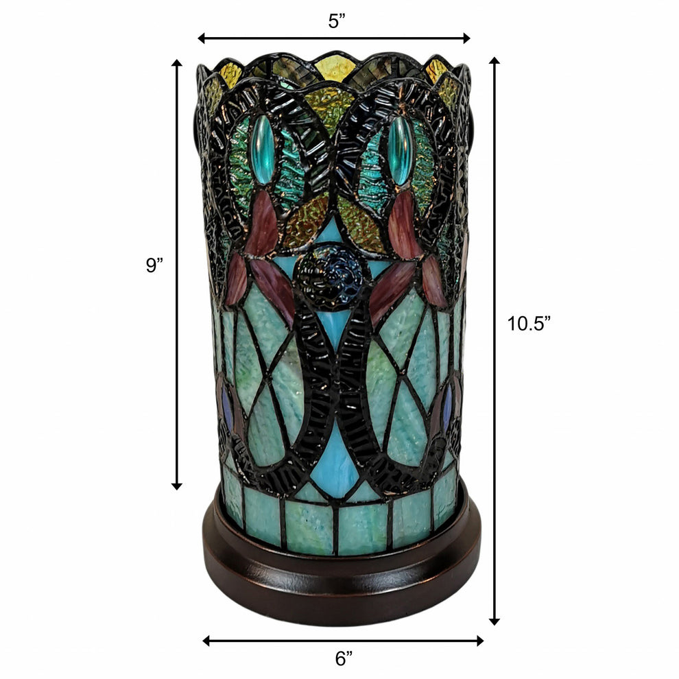 11" Tiffany Style Vintage Antique Accent Table Lamp By Homeroots | Table Lamps | Modishstore - 3