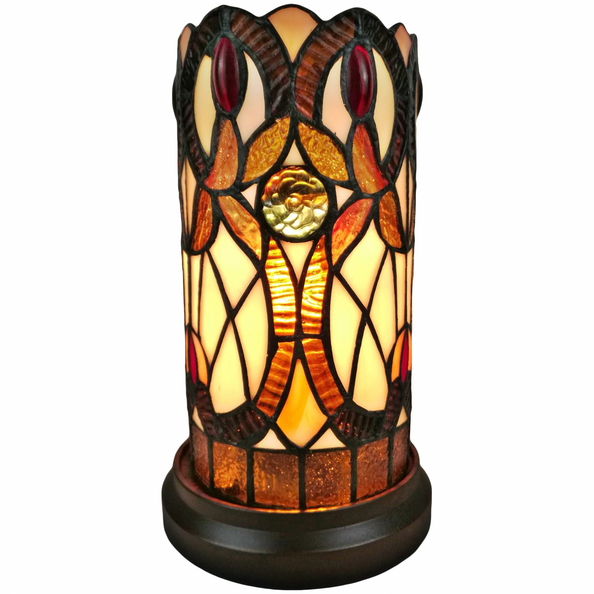 11" Tiffany Style Floral Vintage Accent Table Lamp By Homeroots | Table Lamps | Modishstore