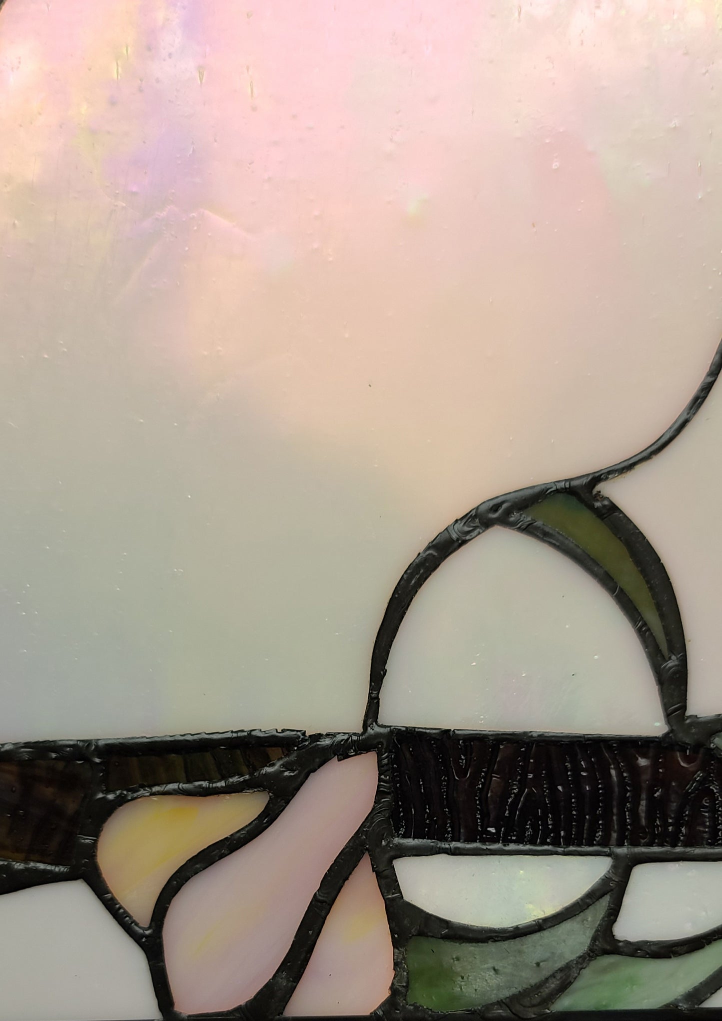 23" White Stained Glass Floral Two Light Mission Style Table Lamp By Homeroots | Table Lamps | Modishstore - 2